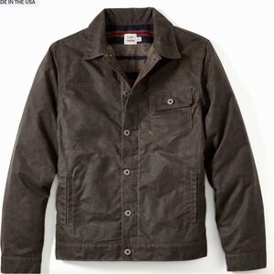 Flint and Tinder Wool-Lined Waxed Trucker Jacket